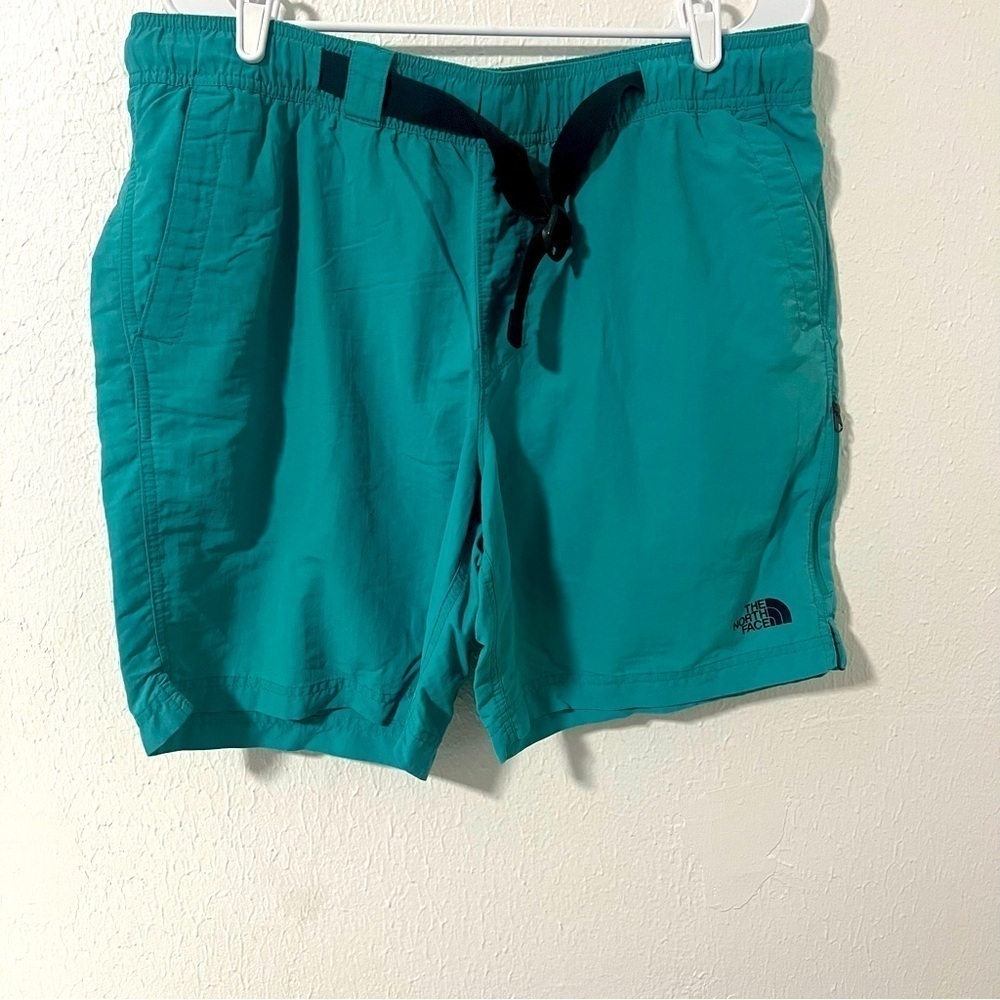 The North Face Men's Large Green Outdoors Swim Trunk Shorts Beach Vacation EUC